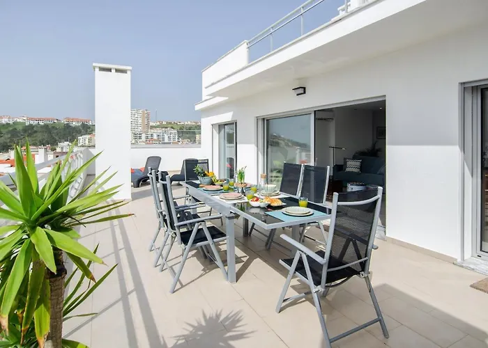 Sky Terrace - Sea Views & Bbq By Silver Prop Apartamento Nazaré